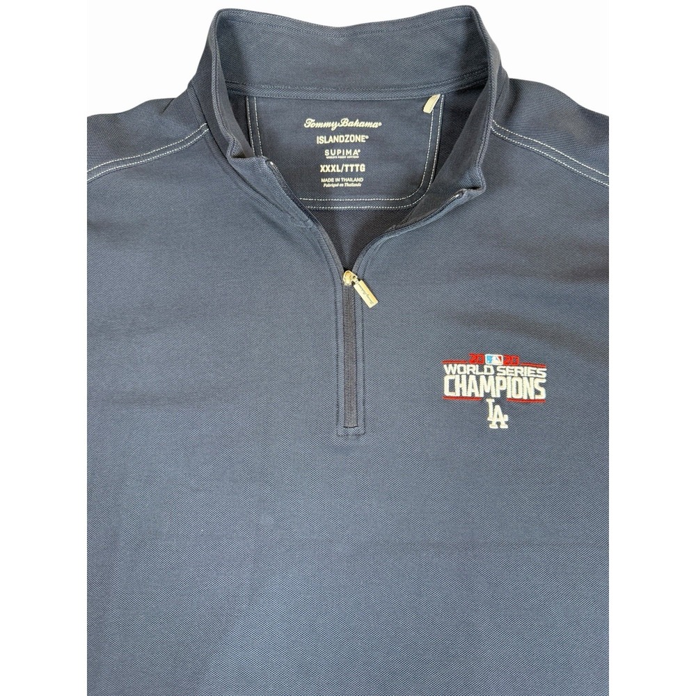 Tommy Bahama LA Dodgers 2020 World Series Champions 1/4 Zip Pullover 3XL